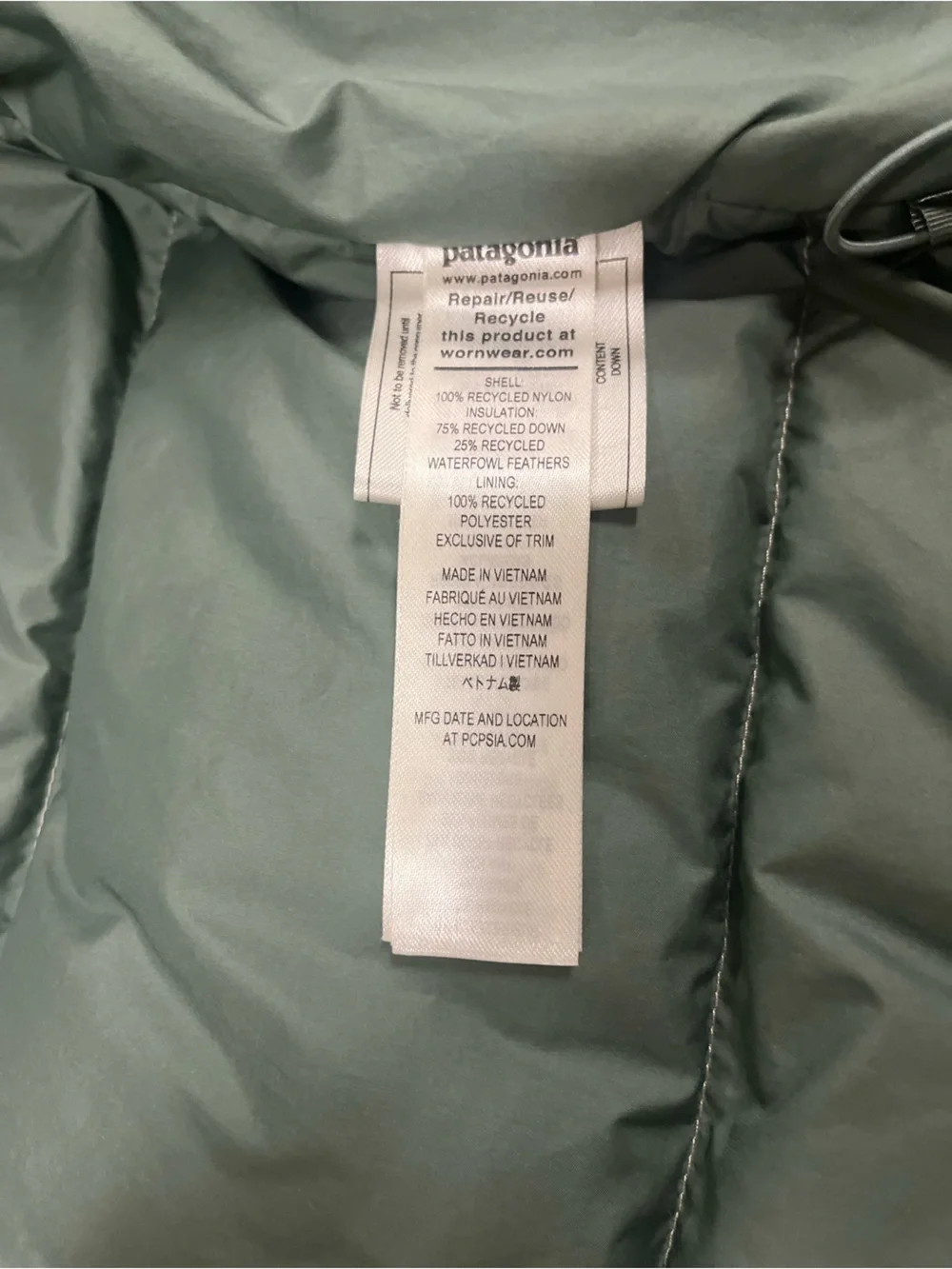 Patagonia Downdrift Down Puffer Jacket Sz M Puffer Tan Removable Hood Gorpcore